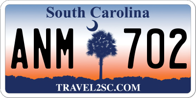 SC license plate ANM702