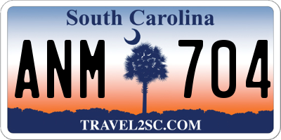 SC license plate ANM704