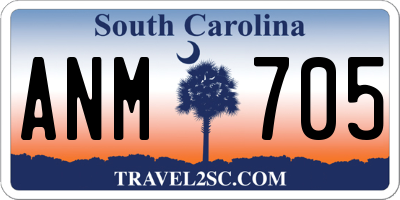 SC license plate ANM705