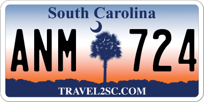 SC license plate ANM724