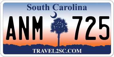 SC license plate ANM725