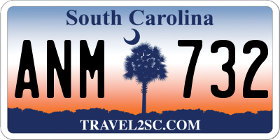 SC license plate ANM732