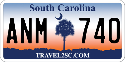 SC license plate ANM740