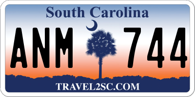 SC license plate ANM744