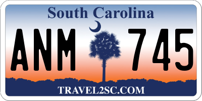 SC license plate ANM745