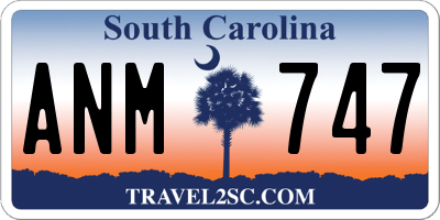 SC license plate ANM747