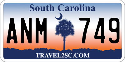 SC license plate ANM749