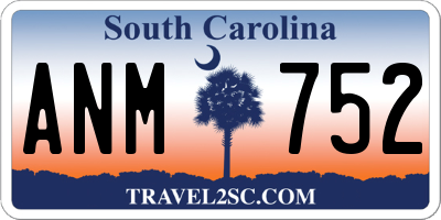SC license plate ANM752