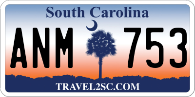 SC license plate ANM753