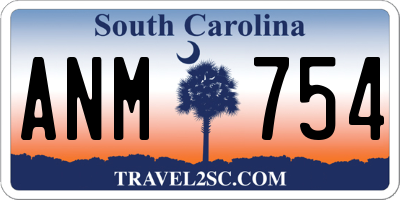 SC license plate ANM754