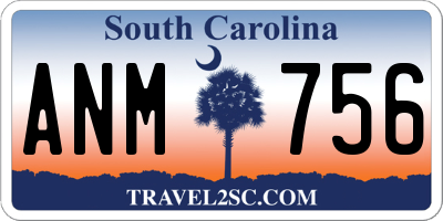 SC license plate ANM756