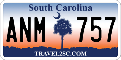 SC license plate ANM757