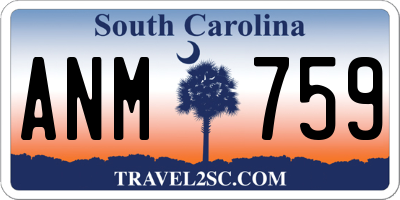 SC license plate ANM759