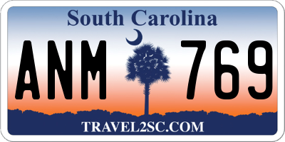 SC license plate ANM769