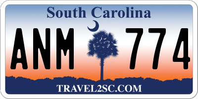 SC license plate ANM774
