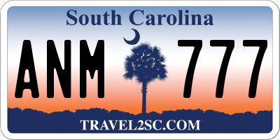 SC license plate ANM777