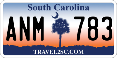 SC license plate ANM783