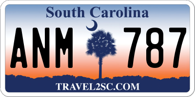 SC license plate ANM787