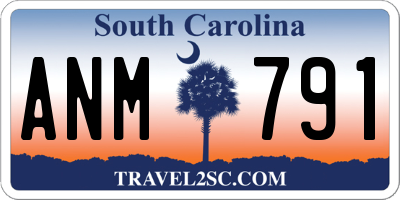SC license plate ANM791