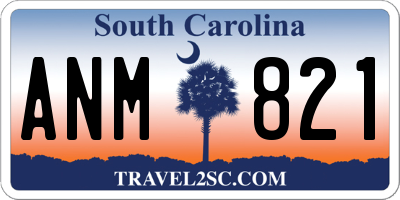 SC license plate ANM821
