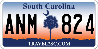 SC license plate ANM824