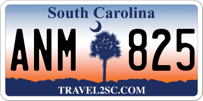 SC license plate ANM825