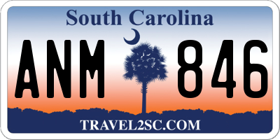 SC license plate ANM846