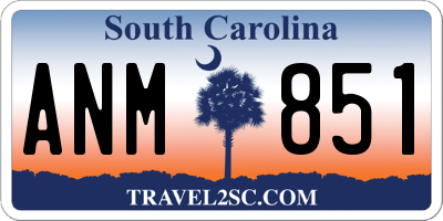 SC license plate ANM851
