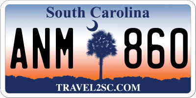SC license plate ANM860