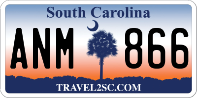 SC license plate ANM866