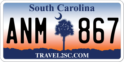 SC license plate ANM867