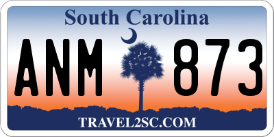 SC license plate ANM873