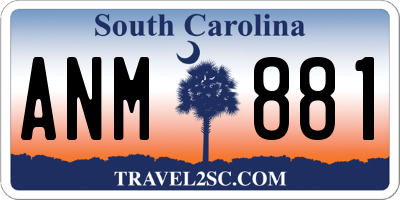 SC license plate ANM881