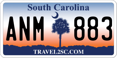 SC license plate ANM883