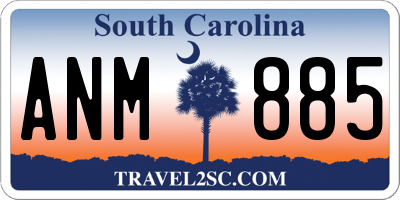 SC license plate ANM885