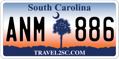 SC license plate ANM886