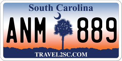 SC license plate ANM889