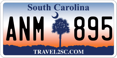 SC license plate ANM895