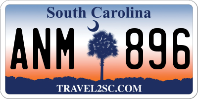 SC license plate ANM896