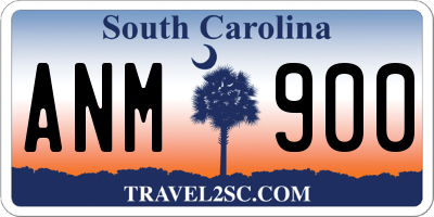 SC license plate ANM900