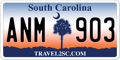 SC license plate ANM903