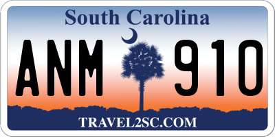 SC license plate ANM910