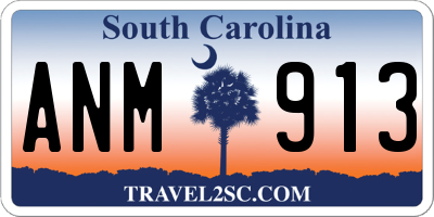 SC license plate ANM913