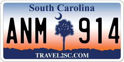 SC license plate ANM914