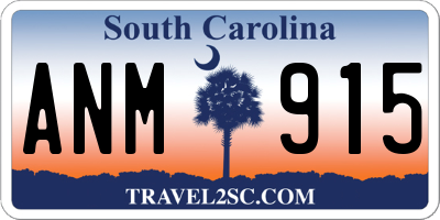 SC license plate ANM915