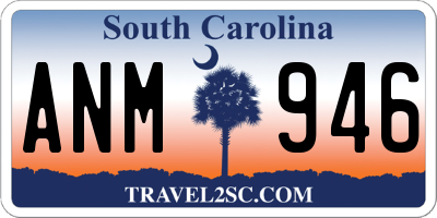 SC license plate ANM946