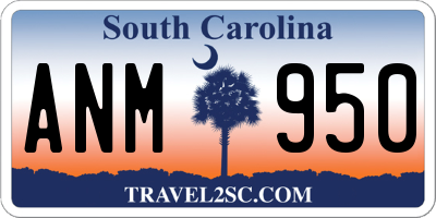 SC license plate ANM950