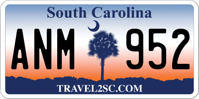 SC license plate ANM952