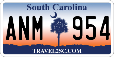 SC license plate ANM954