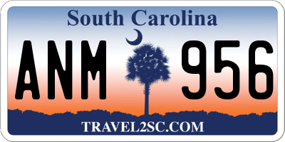 SC license plate ANM956